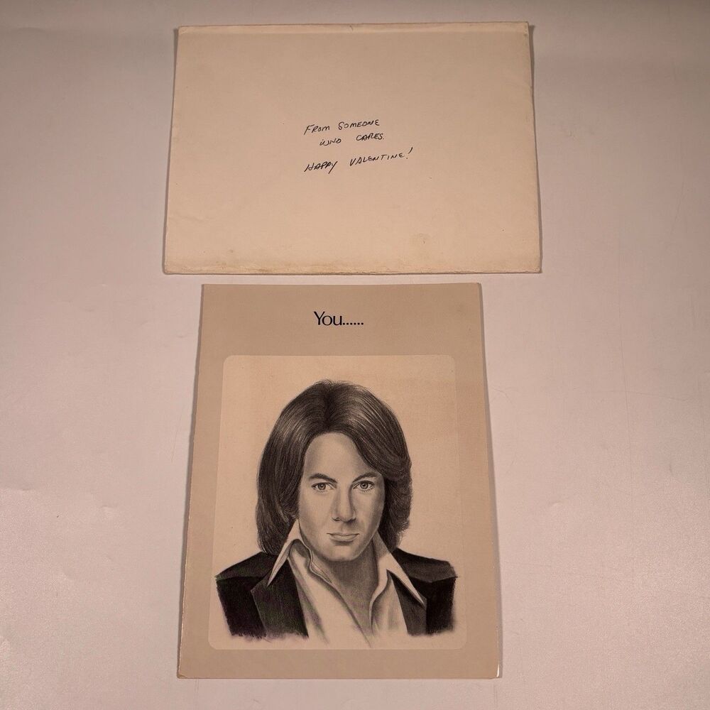 Neil Diamond Valentine Card Diana Robbins Drawing Envelope Thunder Greeting 1976